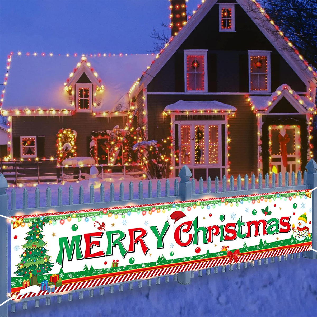 แบนเนอร์ต้นคริสต์มาส ของตกแต่ง - Home Decor Xmas Tree บทวิจารณ์และราคา